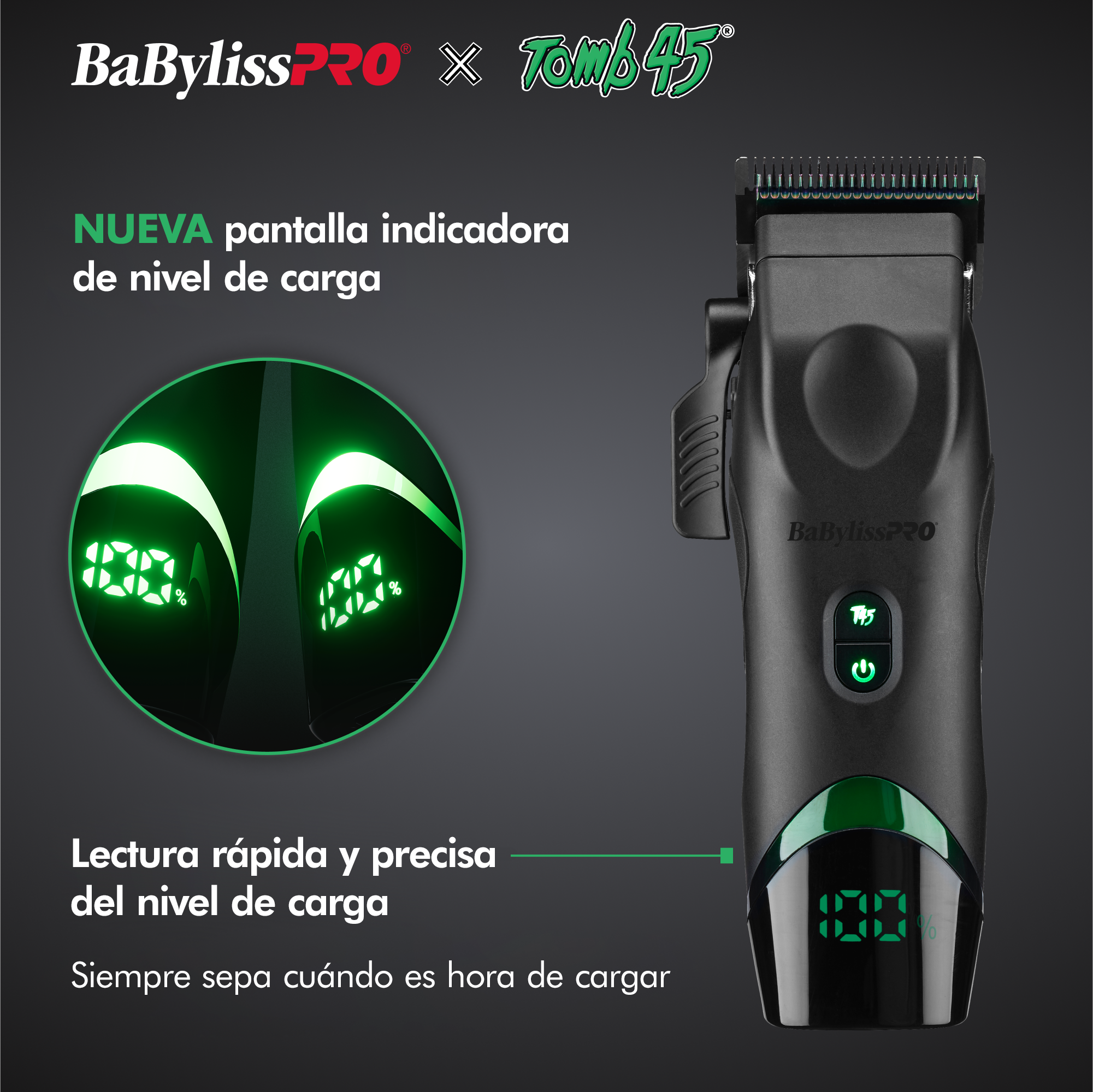 Babyliss pro Recortadora de cabello de carga inalámbrica x tomb45 t45t